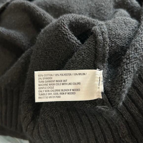 Wild Fable Black V-Neck Slouchy Cardigan Cropped Layering Topper Size M - Picture 5 of 7